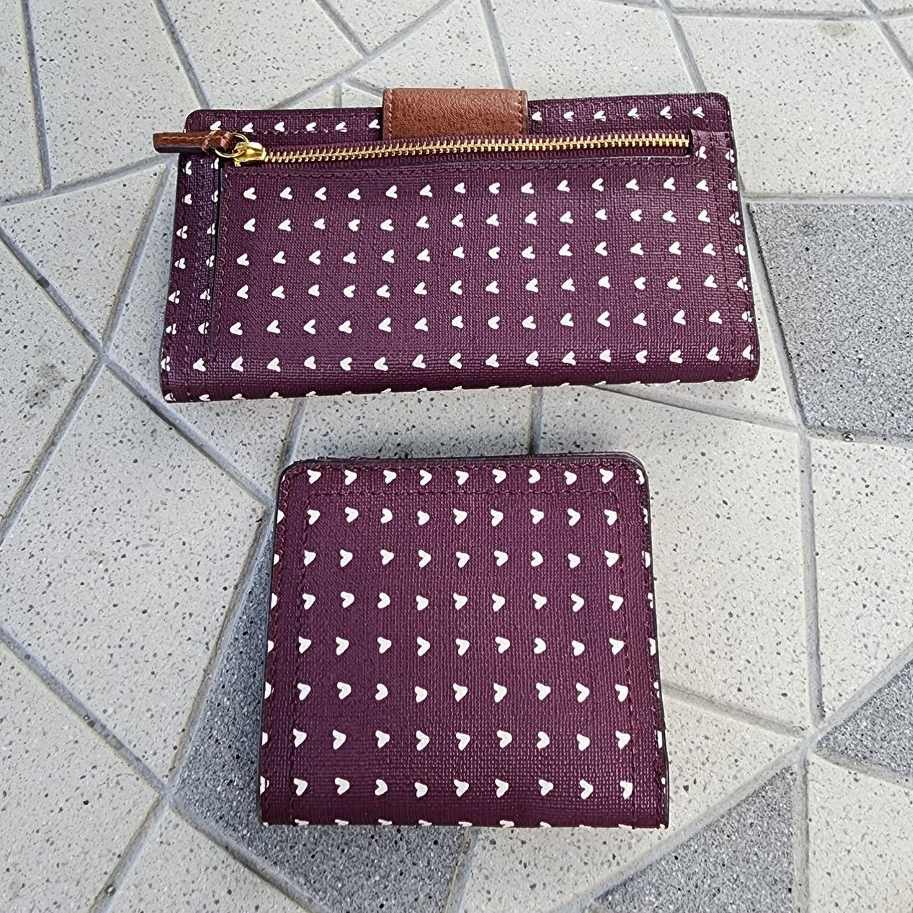 Fossil Fossil Rachel Hearts Vegan Leather Tote & BiFold Wallets Set Size ONE SIZE - 8 Thumbnail
