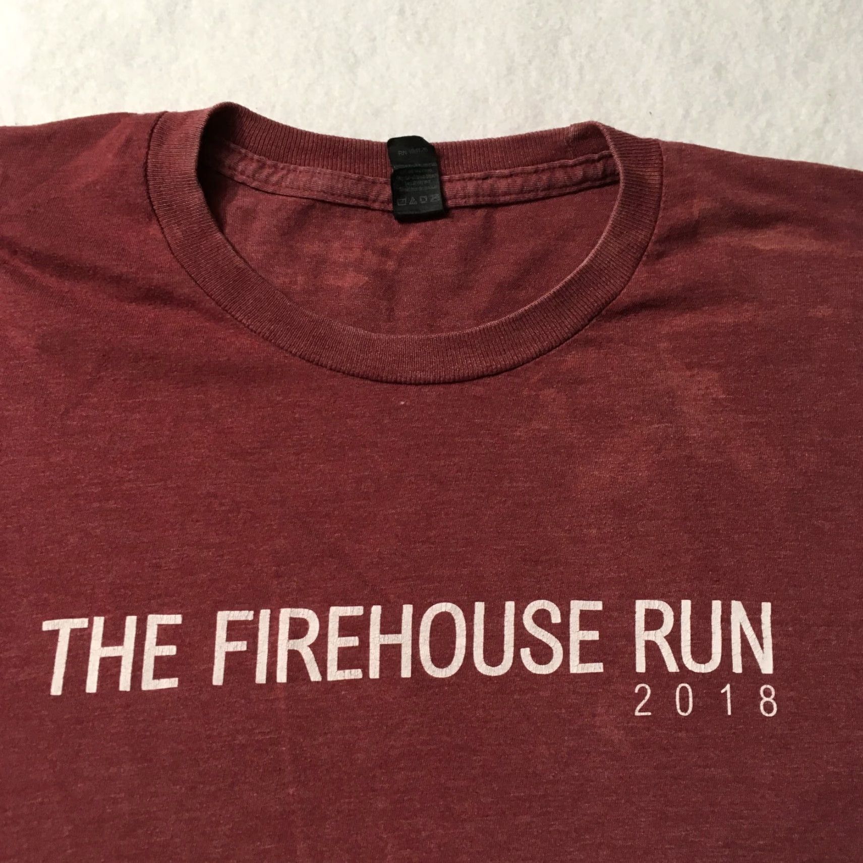 Tultex Firehouse T-shirt Mens XL Crew Purple Graphic Military Veterans Size US XL / EU 56 / 4 - 7 Thumbnail
