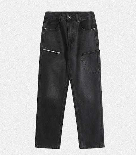 Japanese Brand × Jean Men's zipper design vintage washed distressed casual jeans Size US 32 / EU 48 - 5 Thumbnail