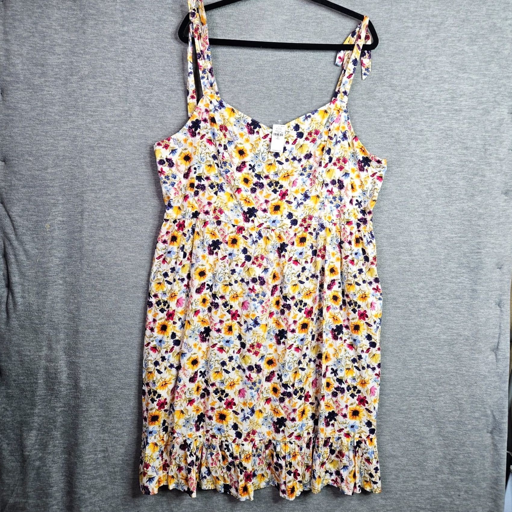 Old Navy Old Navy Floral Cami Dress Women's XL Tall Sleeveless Strappy Blue A-Line Casual V-Neck? Size XL / US 12-14 / IT 48-50 - 2 Thumbnail