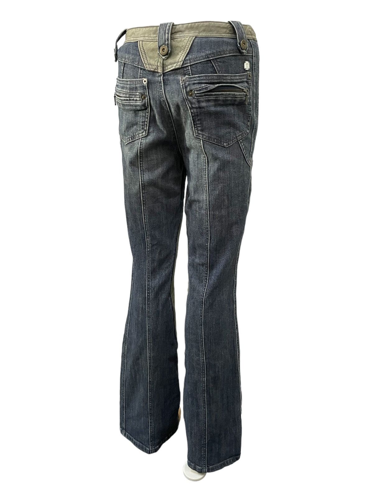 Hysteric Glamour × In The Attic × semanticdesign Studio Picone Asymmetrical Hybrid Flared Jeans Size US 28 / EU 44 - 7 Thumbnail