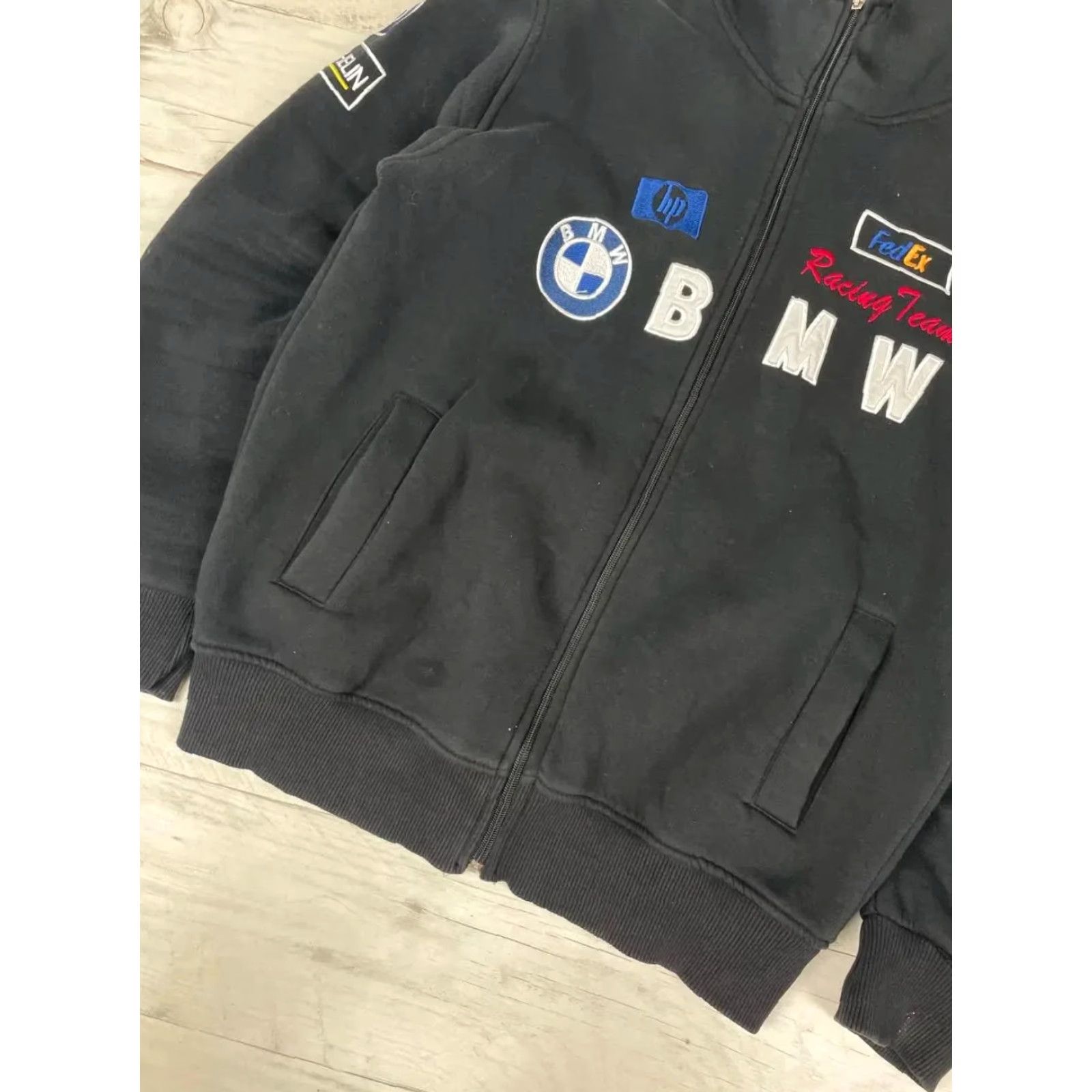 BMW VINTAGE BMW Racing Team Full Zip Sweatshirt Men L Black Logo Sweatshirt Size US L / EU 52-54 / 3 - 3 Thumbnail