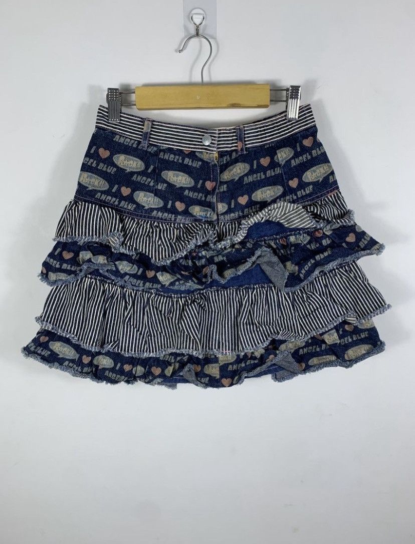 Angel Blue Angel Blue Mini Skirt Jeans all over Print hysteric style Size 27" / US 4 / IT 40 - 2 Thumbnail