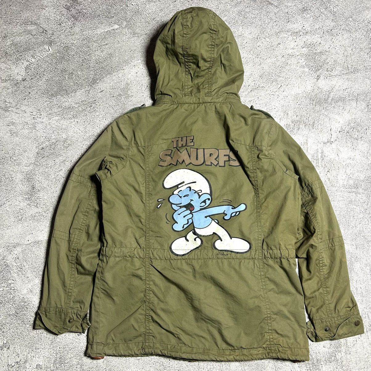 Cartoon Network Vintage M65 Jacket Whole Hauss THE SMURFS Size US L / EU 52-54 / 3 - 2 Thumbnail