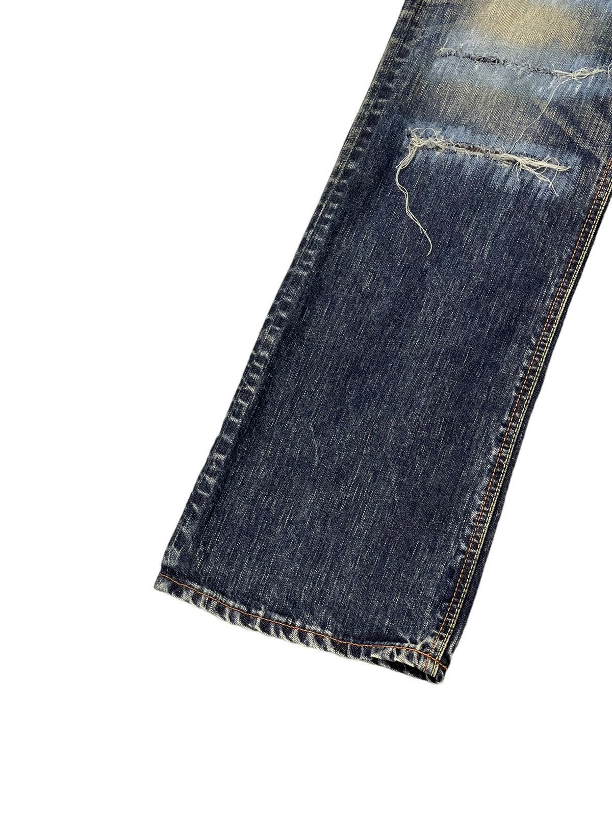 Edwin Flare Jeans Edwin Japan Faded Distress Boot Cut 6🟦8 Size US 31 - 5 Thumbnail