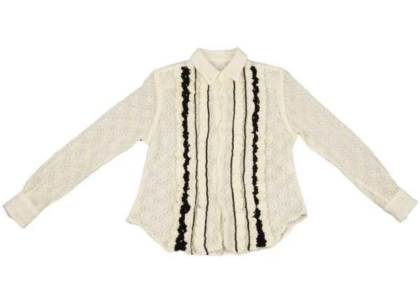 Other Comme Des Garcons Beige vintage striped design top Size M / US 6-8 / IT 42-44 - 2 Thumbnail