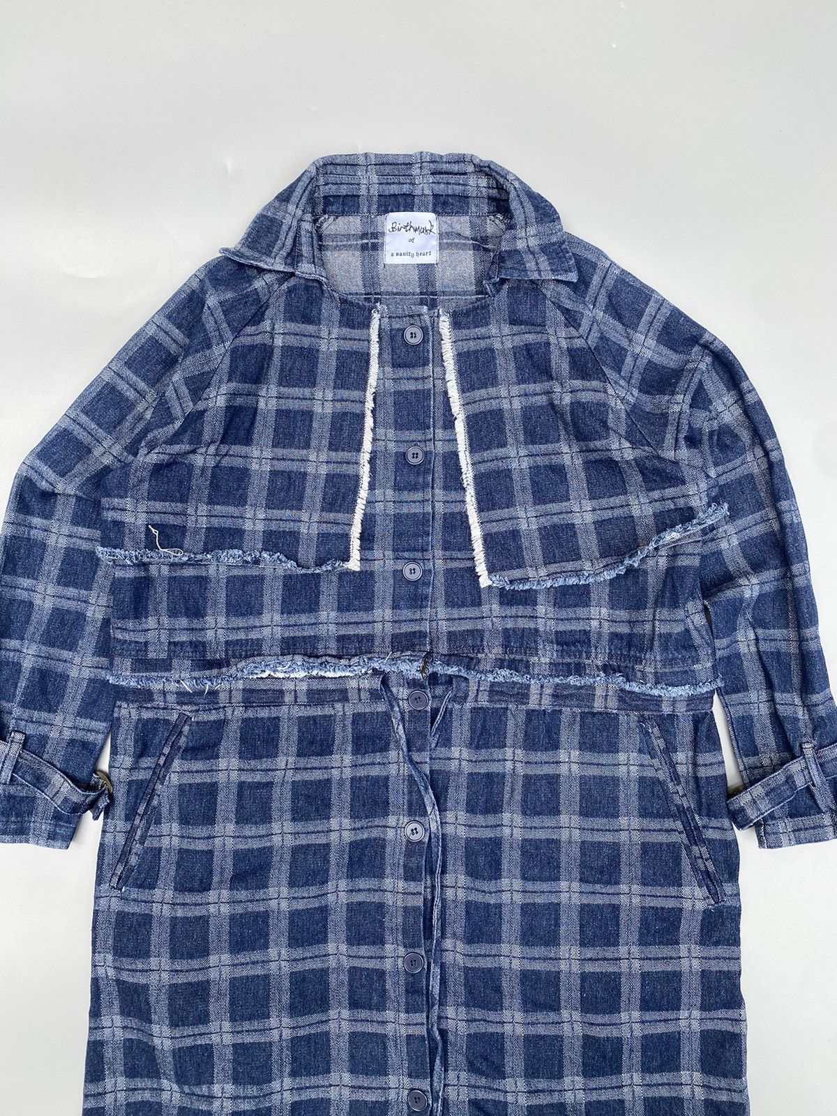 Japanese Brand Birthwork of Sanity Heart- 2in1- Denim Dress Size M / US 6-8 / IT 42-44 - 10 Thumbnail