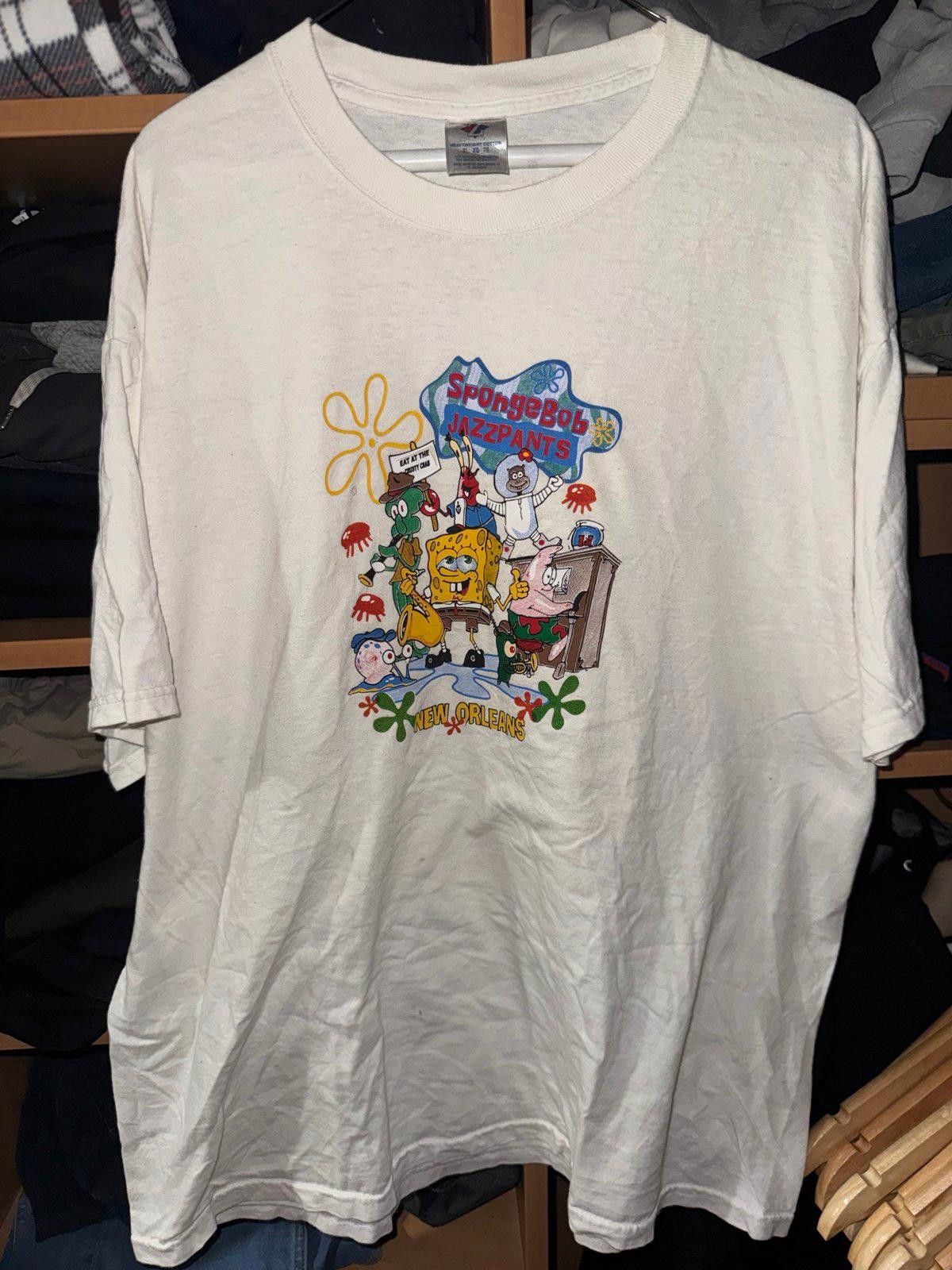 Jerzees Vintage Y2K 90s New Orleans SpongeBob Jazzpants Sz XL Rare Size US XL / EU 56 / 4 - 2 Thumbnail