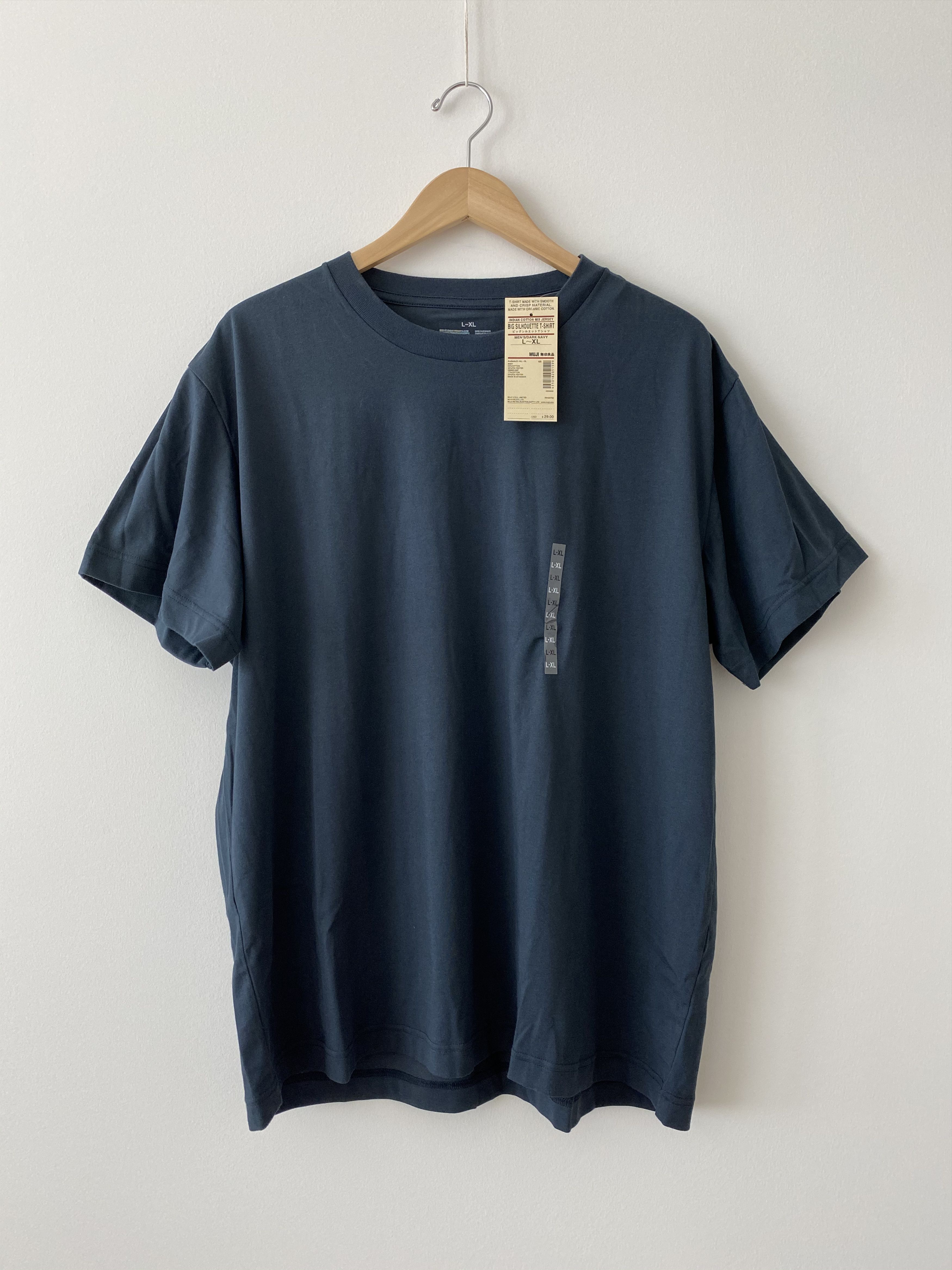 Muji Never Worn Dark Navy “Big Silhouette T-Shirt” Size US L / EU 52-54 / 3 - 1 Thumbnail