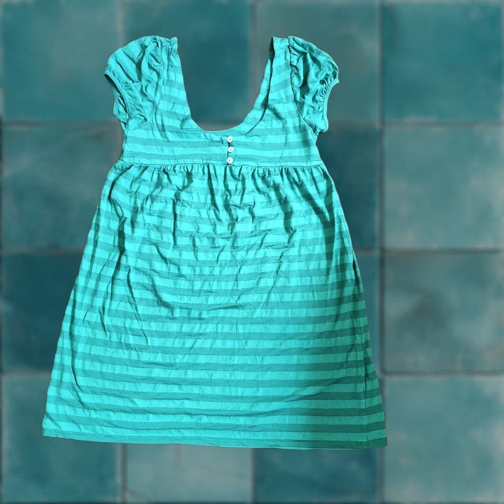 Vintage Eight Sixty Blouse Sleeveless Top Green Striped Pullover Women's M Casual, Travel, Party/Cocktail - Cotton Blend, Hand Wash Only, Regular Fit Size M / US 6-8 / IT 42-44 - 1 Thumbnail