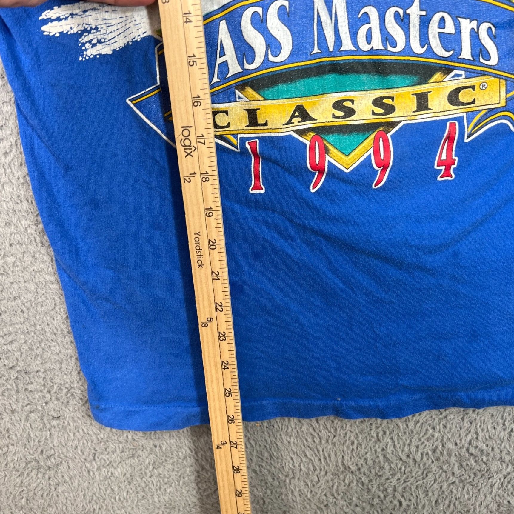 Hanes VINTAGE Ranger Boats Bass Masters Classic Tee Main Selling Point Short Sleeve M Hanes Blue 1990s Fishing Mens Size US M / EU 48-50 / 2 - 7 Thumbnail