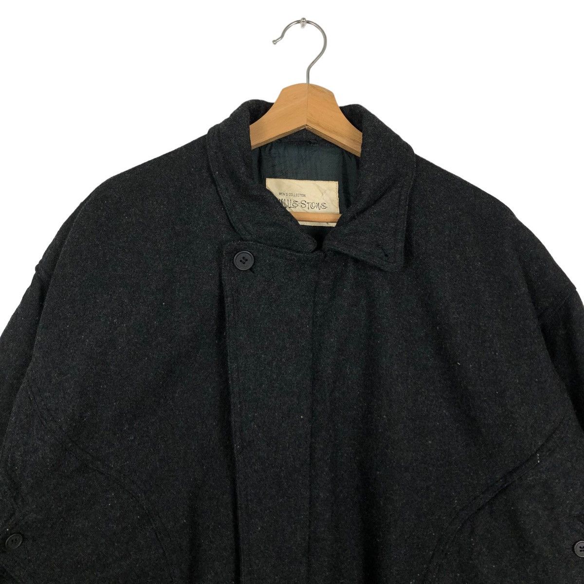 Japanese Brand Vintage Wool Bomber Jacket Riot Riot Mile Stone IsseyMiyake Size US L / EU 52-54 / 3 - 3 Thumbnail