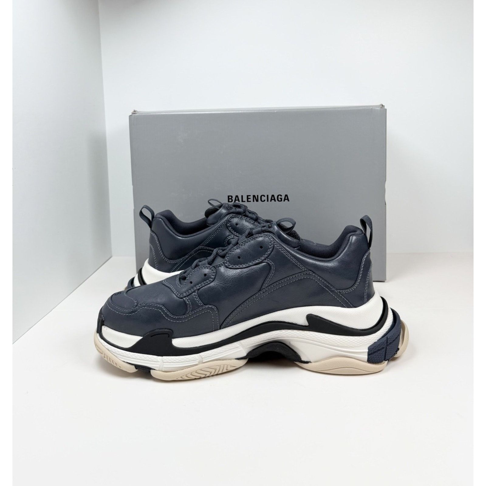 Balenciaga Size 46EU/13US - Balenciaga Triple S Stone Blue NEW Size US 13 / EU 46 - 7 Thumbnail