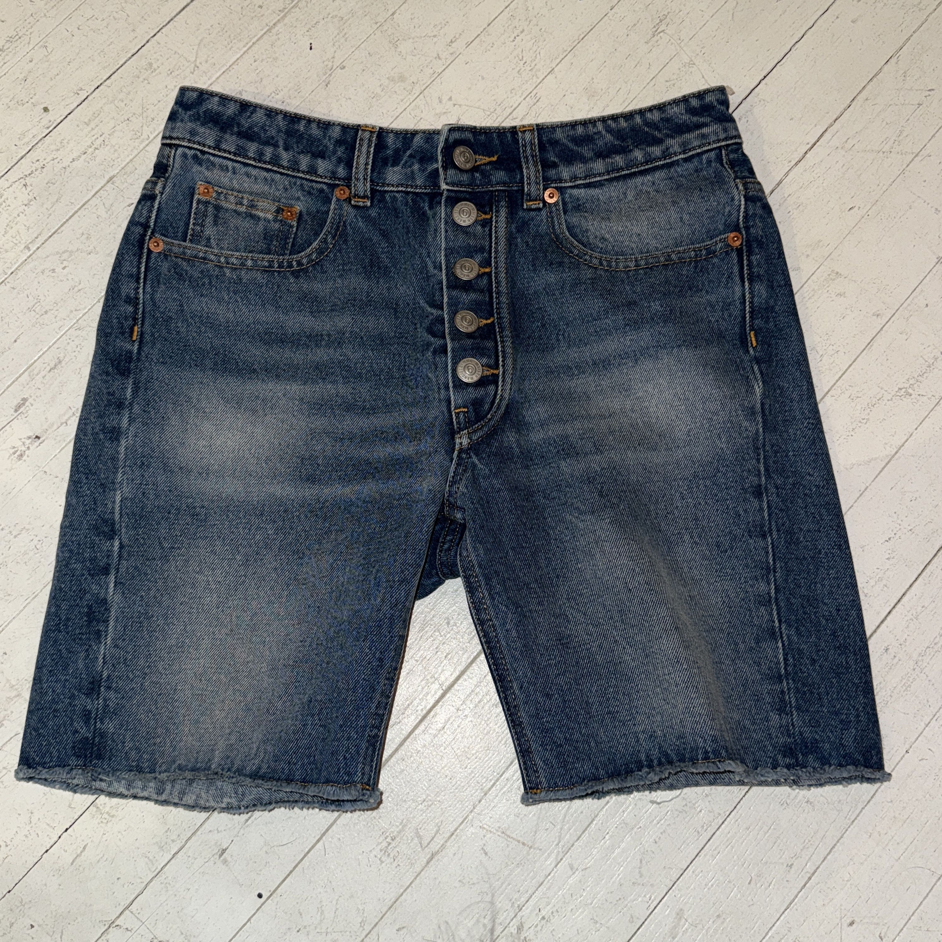 Maison Margiela MM6 Maison Martin Margiela Denim Jean Shorts Size 30" / US 8 / IT 44 - 1 Thumbnail