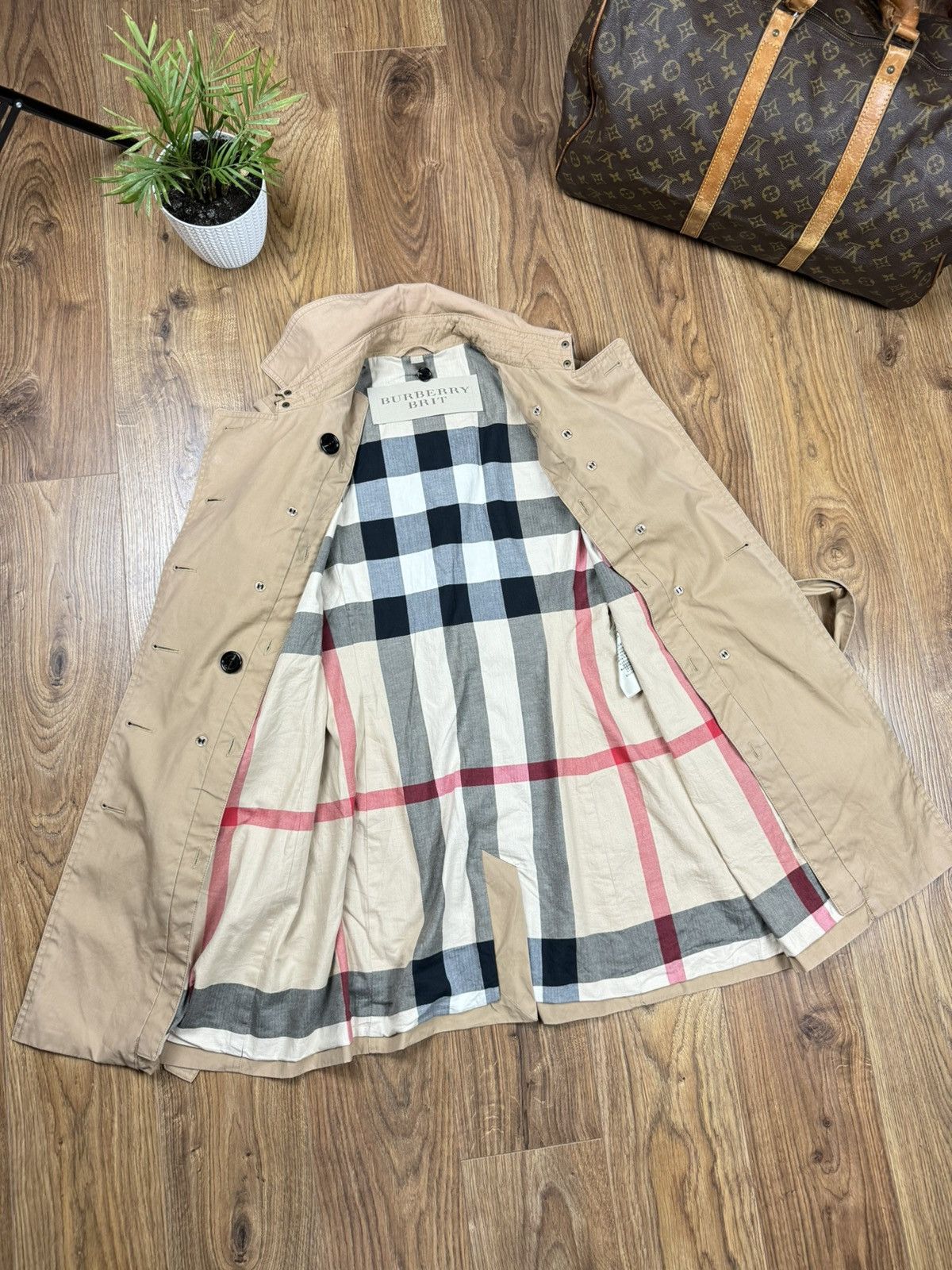 Burberry Rare trench coat Burberry original luxury streetwear item Size S / US 4 / IT 40 - 3 Thumbnail