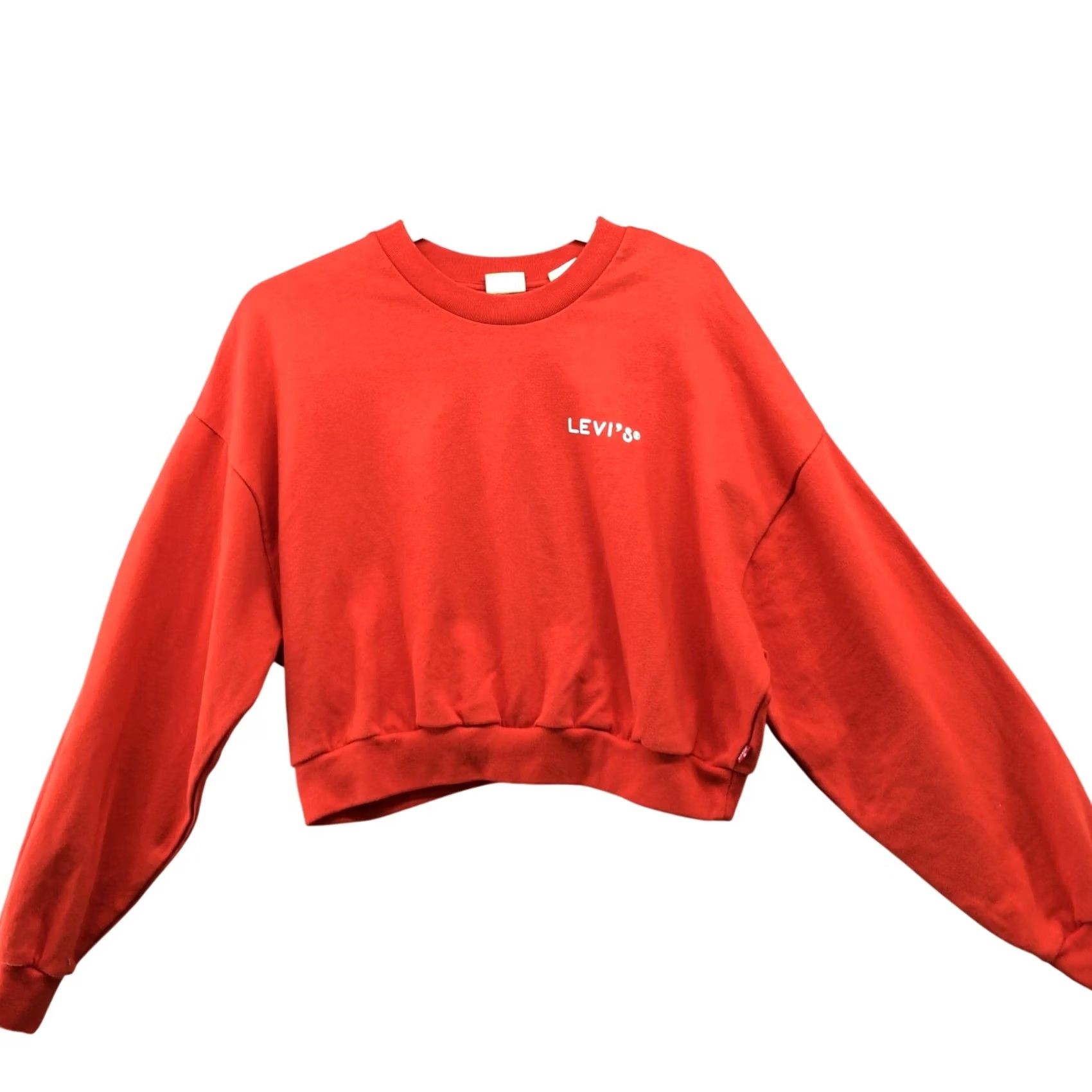 Levi's Levi's Sweatshirt Womens M Orange Crewneck Relaxed Cropped Pullover Size M / US 6-8 / IT 42-44 - 2 Thumbnail