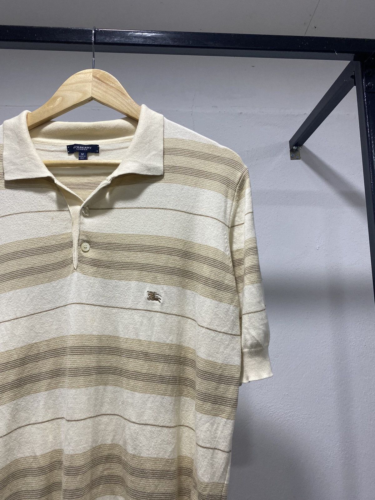 Burberry Burberry💥 Knit Polo Shirt Made in Italy 90s Novacheck Size US M / EU 48-50 / 2 - 2 Thumbnail