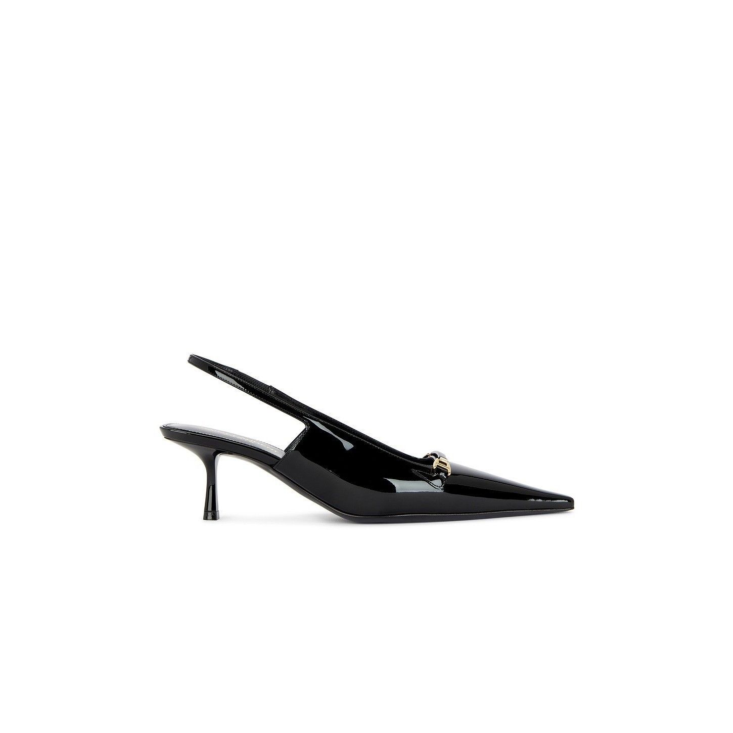 SAINT LAURENT Carine $1090 Black 65mm Slingback Pumps New &