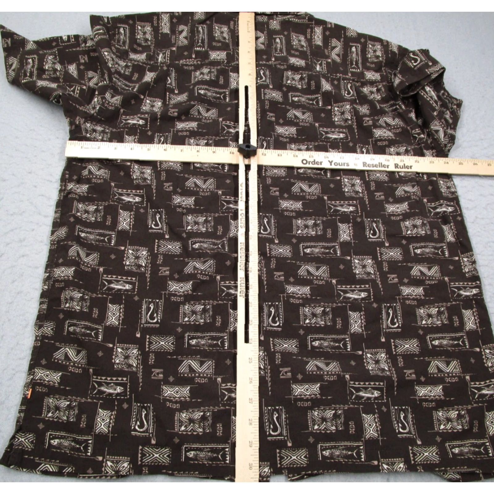 Quiksilver Quiksilver Waterman Shirt Mens XL Brown Button-Up Hawaiian Fish Tiki Short Sleeve Mens Size US XL / EU 56 / 4 - 5 Thumbnail