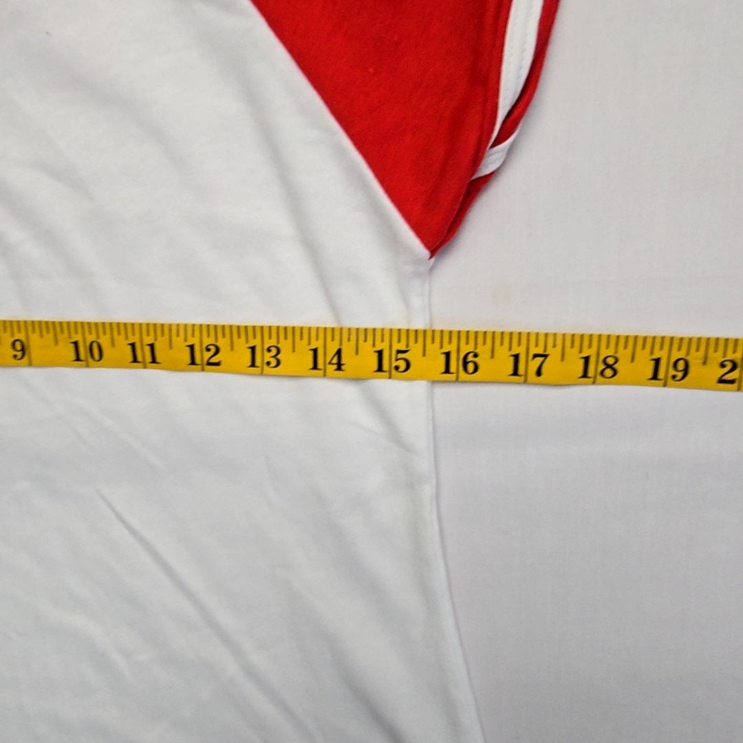 Vintage Vintage Montana Tee Red White V-Neck Womens Medium Shirt Size M / US 6-8 / IT 42-44 - 8 Thumbnail