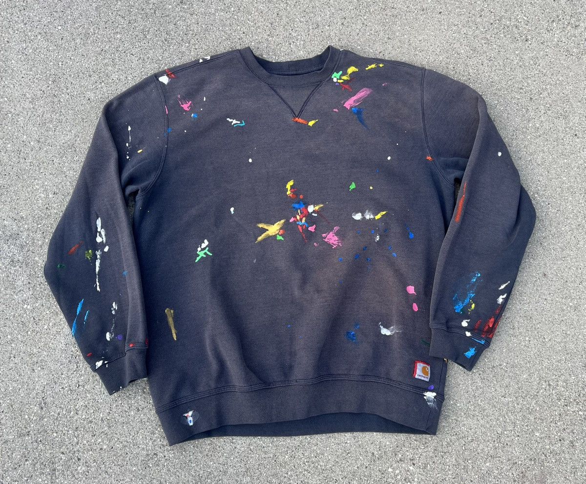 Carhartt × Japanese Brand Custom Carhartt Crewneck Sweatshirt Sun Fade Distressed Size US L / EU 52-54 / 3 - 7 Thumbnail