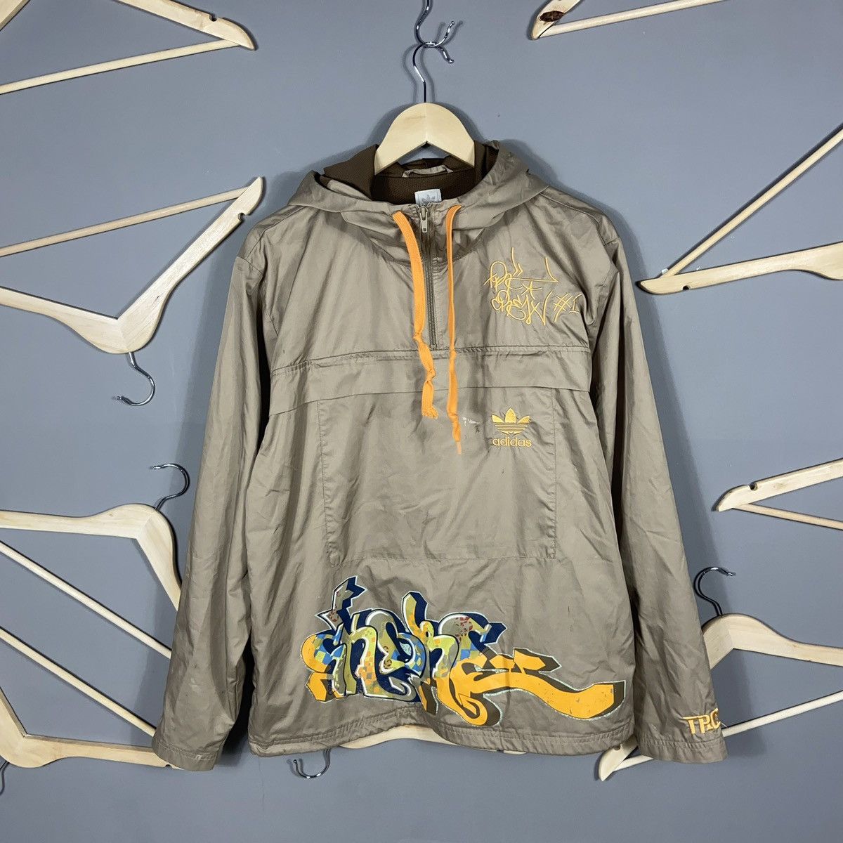 Adidas Vintage Adidas End to End TRC Graffiti Windbreaker jacket Size US S / EU 44-46 / 1 - 2 Thumbnail