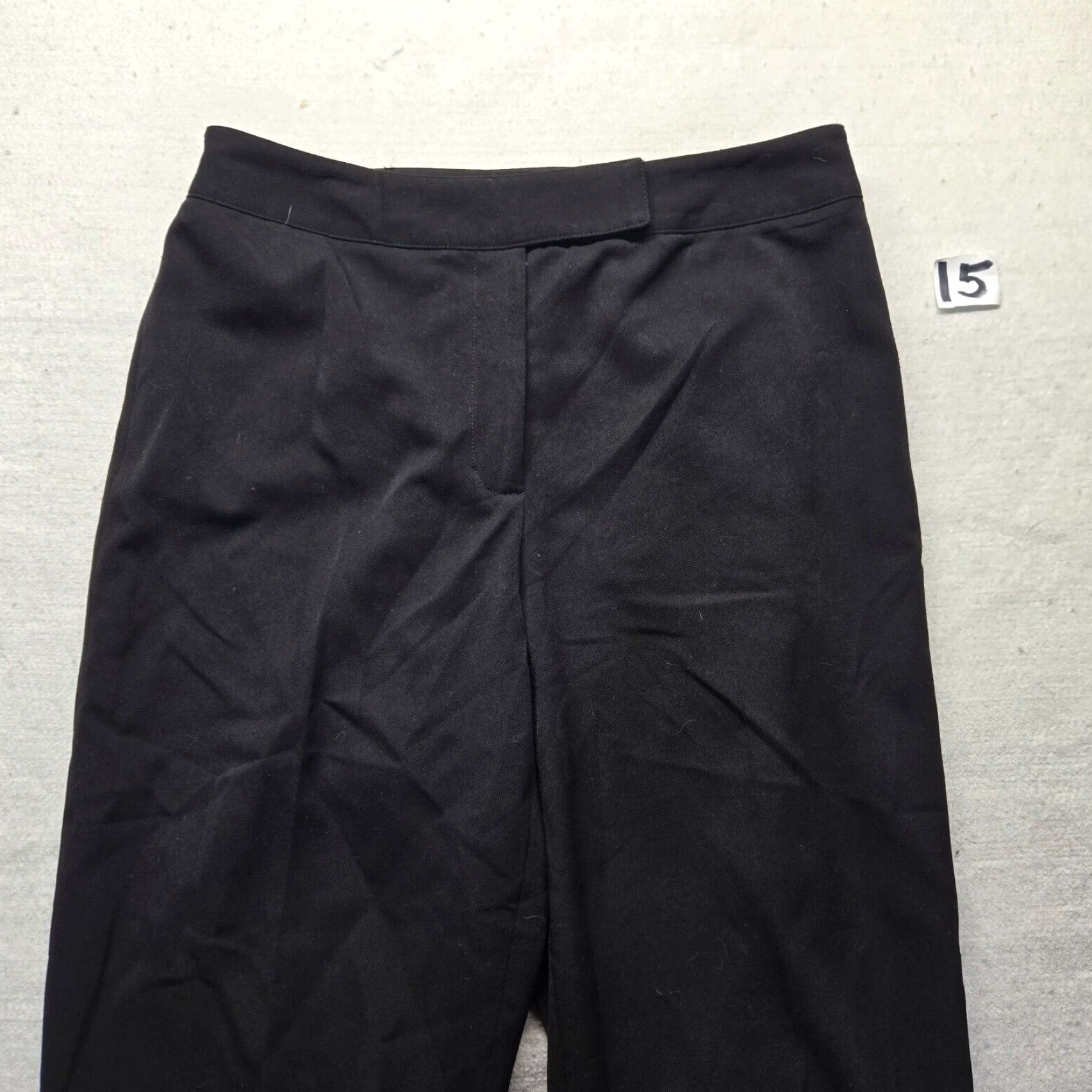 Vintage Rafaella Solid Black Dress Business Pants Rayon Adult Women's Size 10 Pants Size 32" / US 10 / IT 46 - 2 Thumbnail