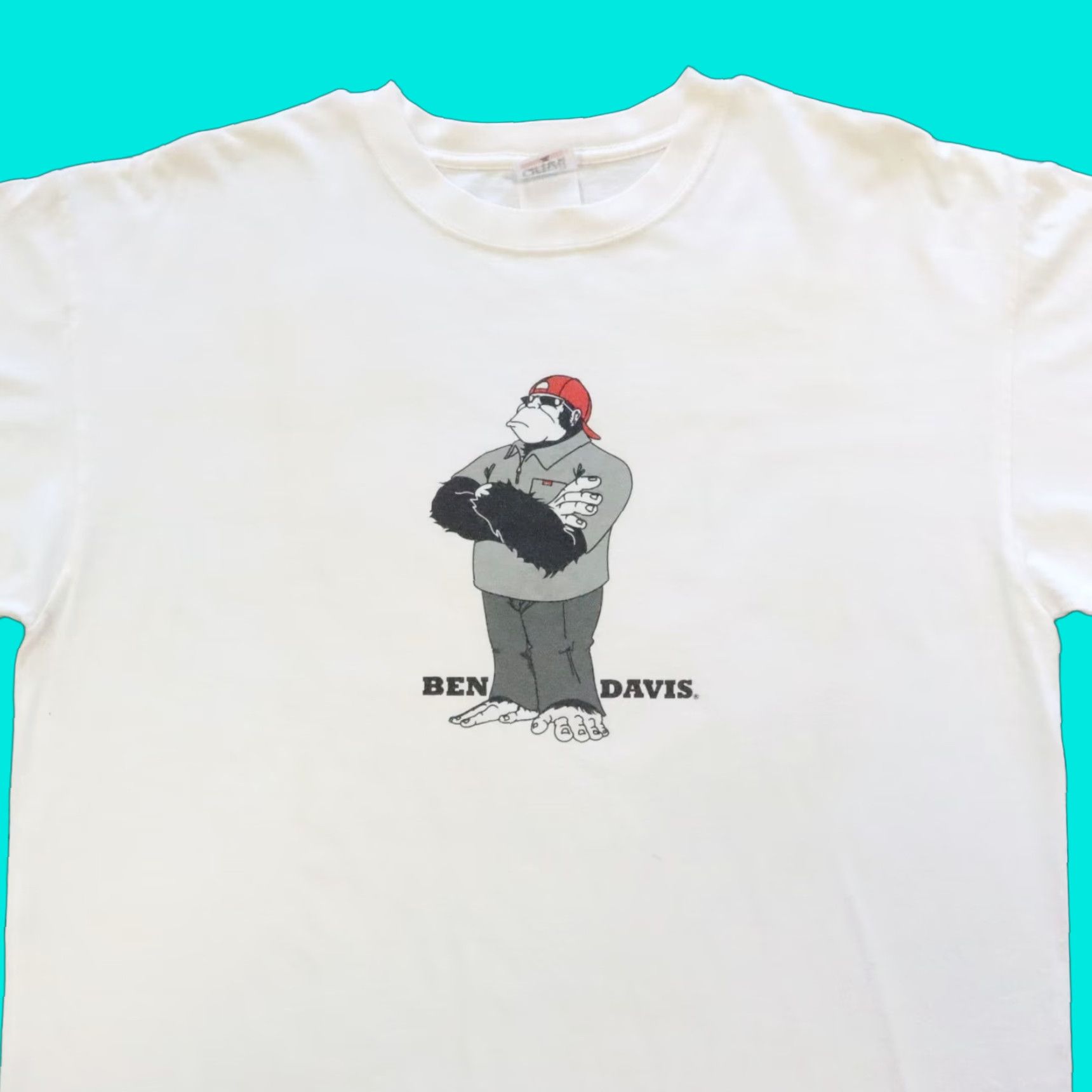 Ben Davis VINTAGE Ben Davis Gorilla Graphic T-Shirt Shirt Mens L White Size US L / EU 52-54 / 3 - 1 Thumbnail