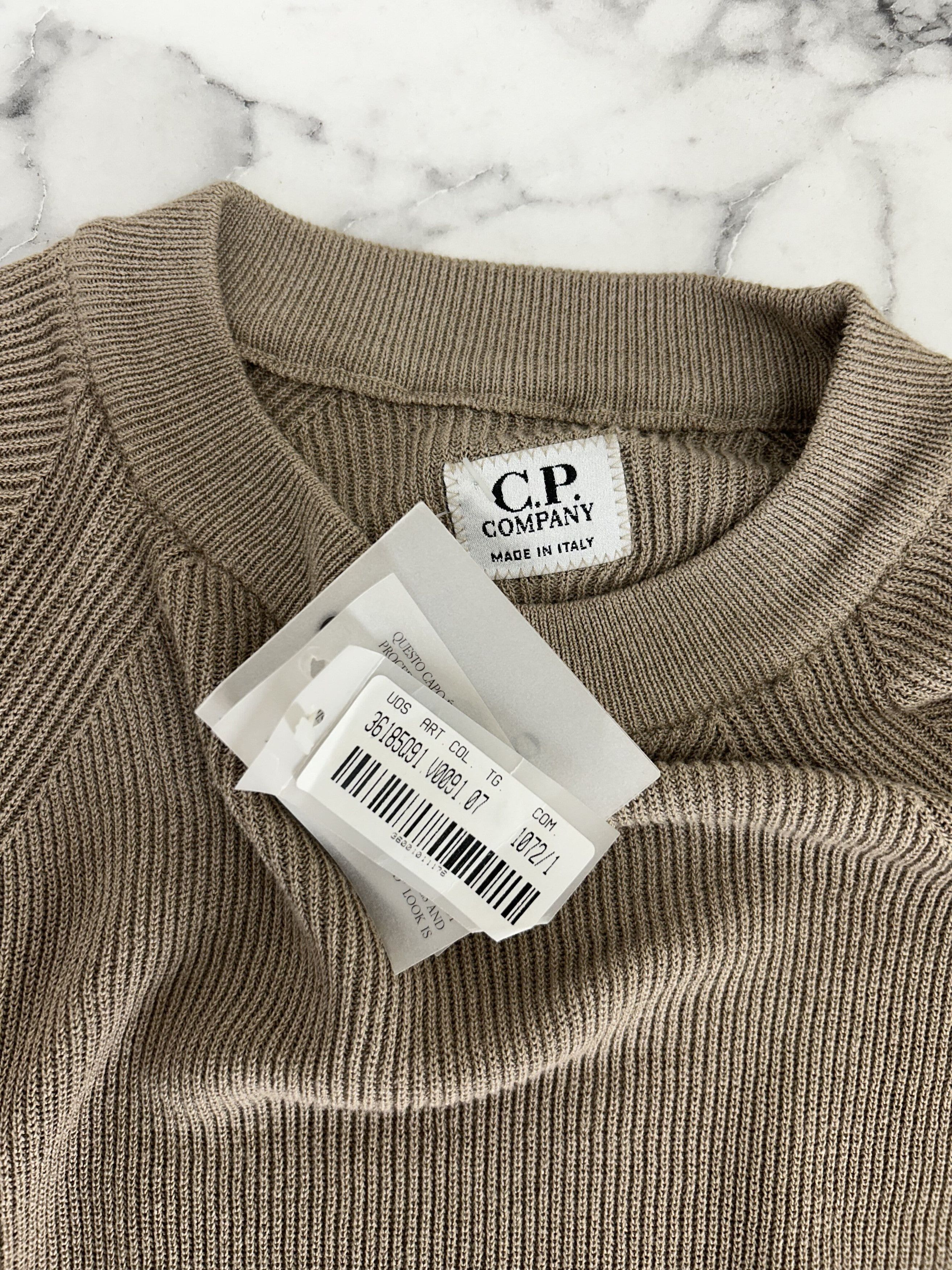 C.P. Company CP Company Sand Crew Neck Micro Rib Knitwear SIZE 7 Size US XXL / EU 58 / 5 - 4 Thumbnail