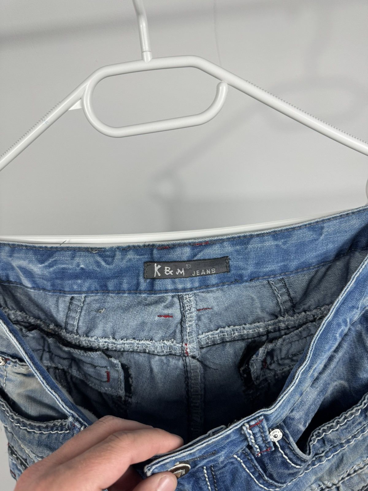 Other Kosmo Lupo Y2K Biker Cargo Jeans Moto Denim Pants W32 Size US 32 / EU 48 - 4 Thumbnail