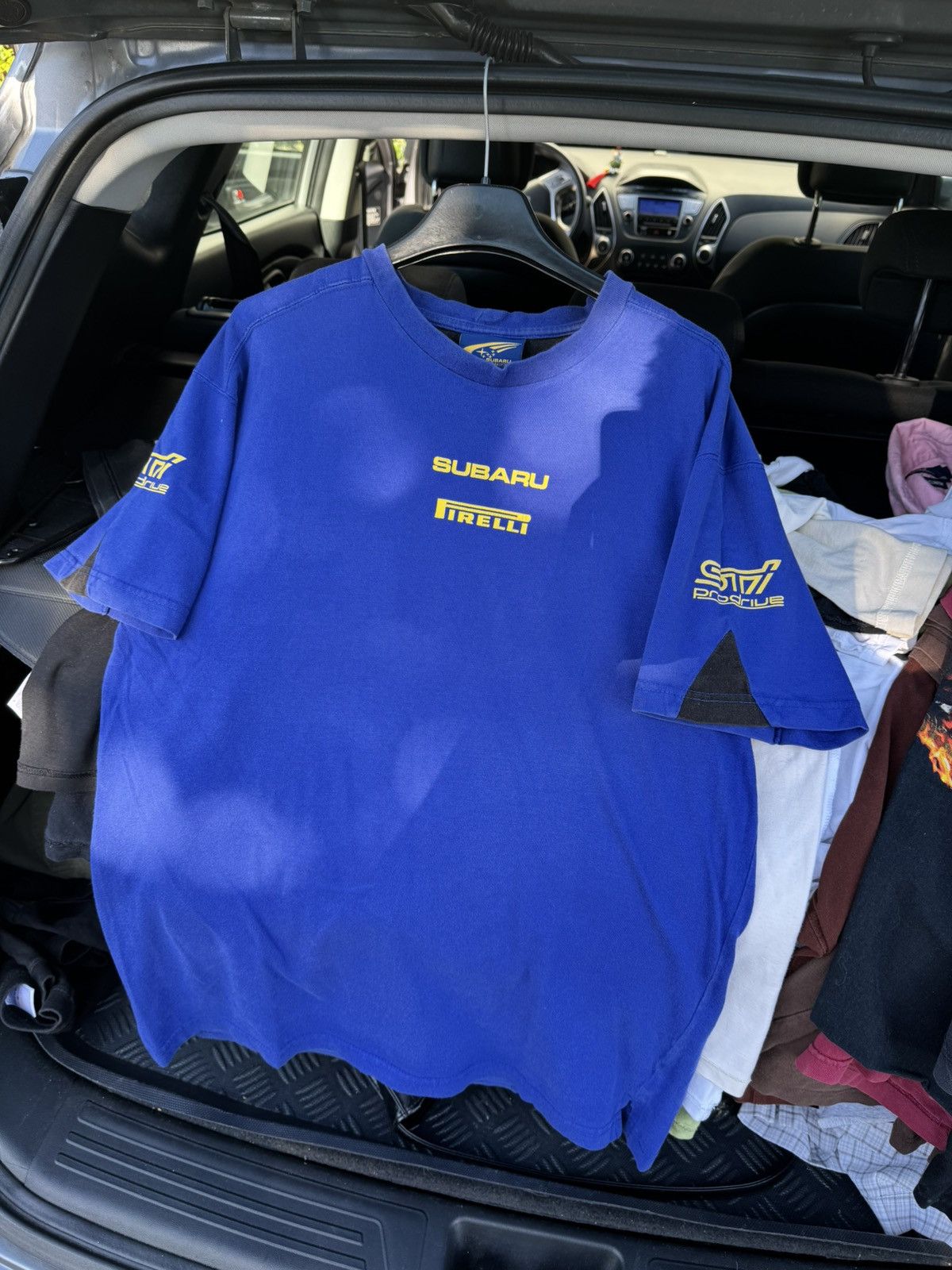 Formula 1 90s SUBARU PIRELLI MOTORSPORT BLUE RACING TSHIRT VINTAGE Size US M / EU 48-50 / 2 - 3 Thumbnail