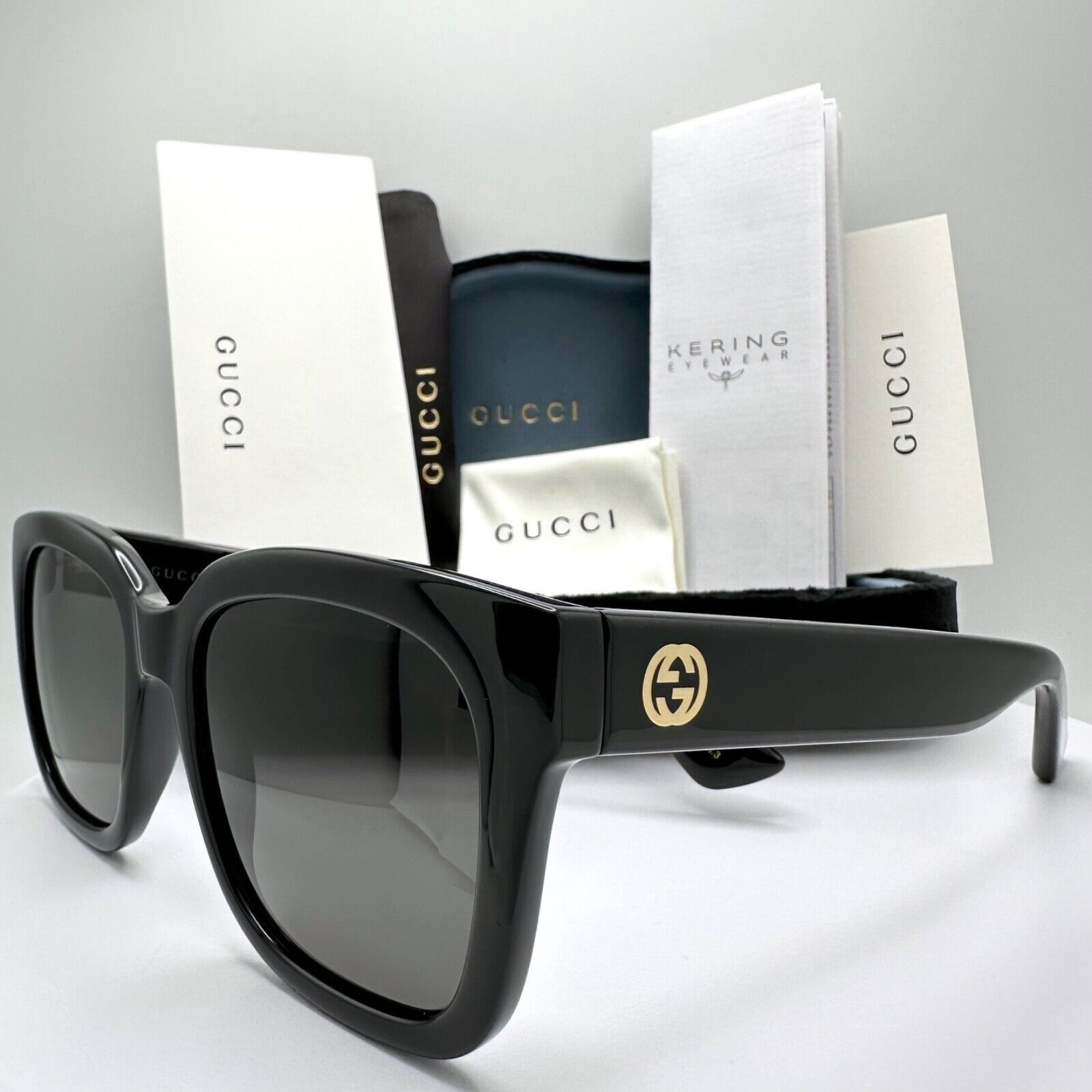 Gucci New Gucci Sunglasses Black Square Size ONE SIZE - 17 Thumbnail