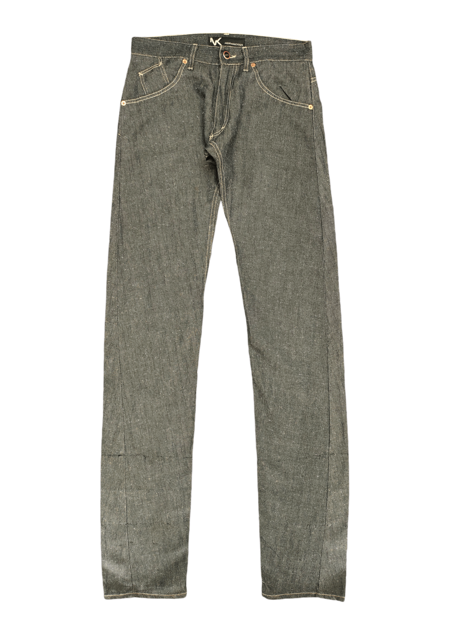 Andrew Mackenzie Andrew Mackenzie Heringbone Tweed Long Denim Jeans Size US 30 / EU 46 - 1 Thumbnail