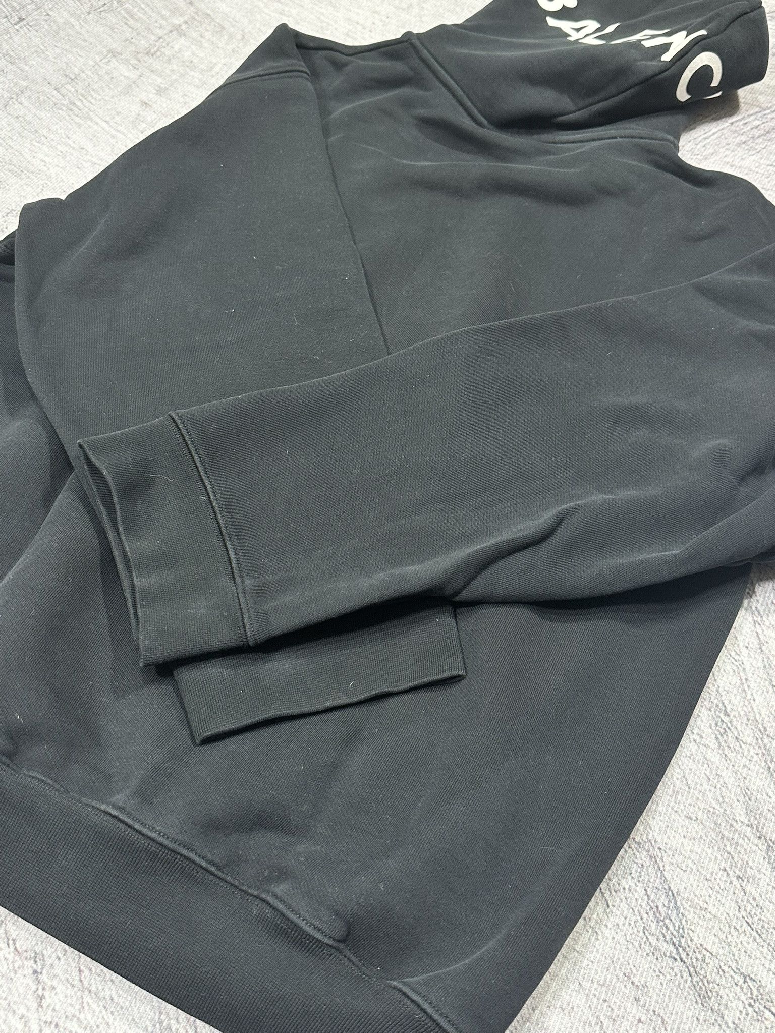 Balenciaga Balenciaga Sweatshirt Hood Logo Print Black Hoodie Size US XS / EU 42 / 0 - 4 Thumbnail
