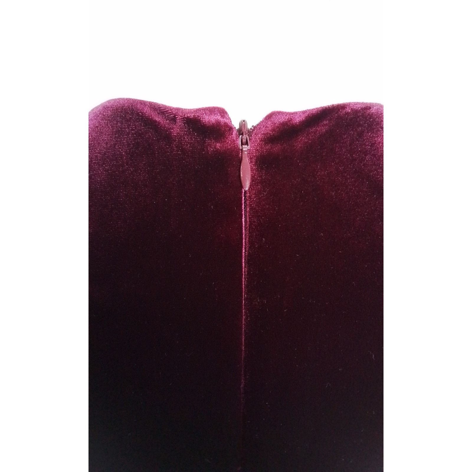 Adrianna Papell Adrianna Papell NWT Dress Women's 2 Burgundy Velvet Cascade Size XS / US 0-2 / IT 36-38 - 5 Thumbnail