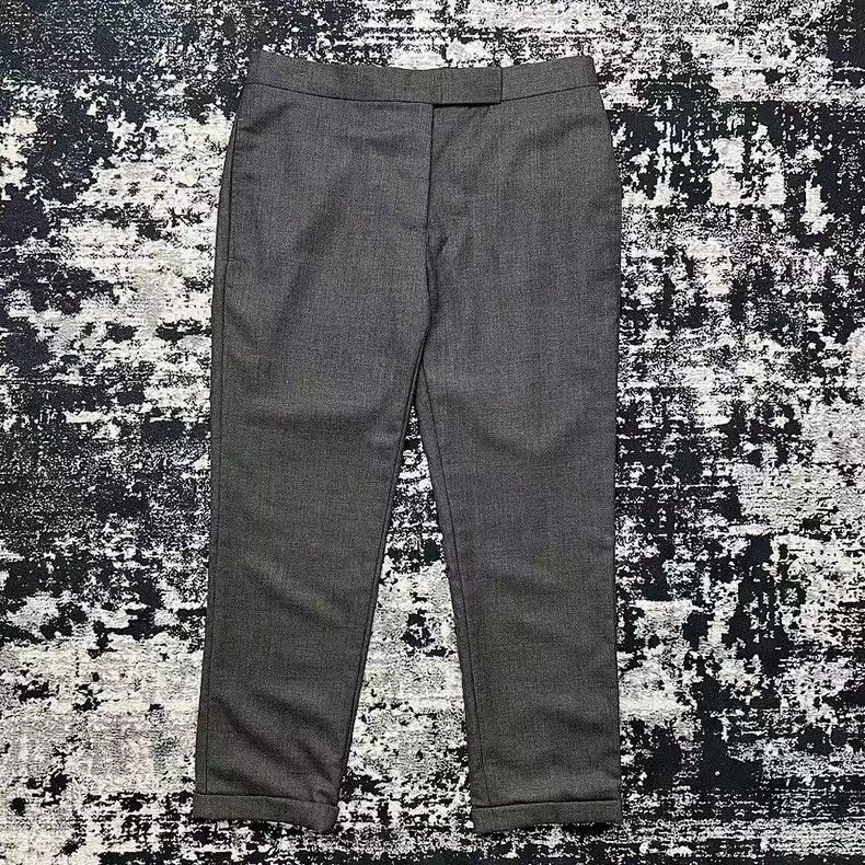 Thom Browne THOM BROWNE Women's Gray Wool Trousers - dmc Size US 38 / EU 54 - 1 Thumbnail