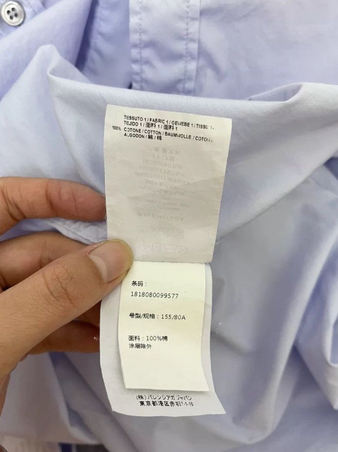 Balenciaga BALENCIAGA Blue Letter Lace up Shirt2412-Nextarrow Size US M / EU 48-50 / 2 - 6 Thumbnail