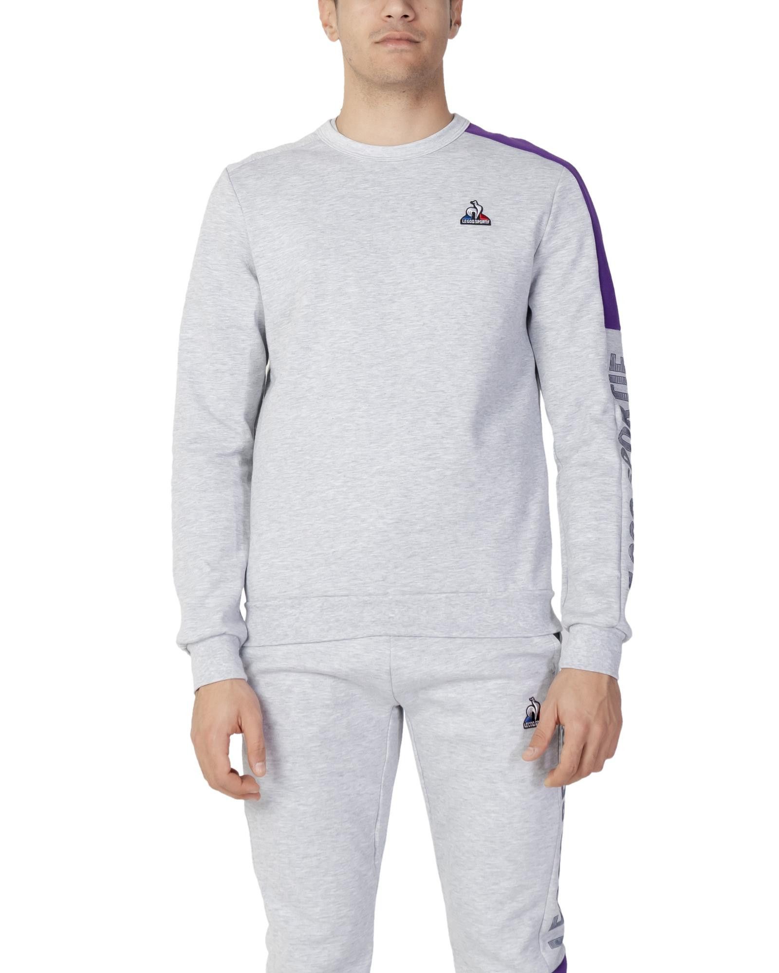 image of Le Coq Sportif Long Sleeve Sweatshirt in Grey, Men's (Size Large)