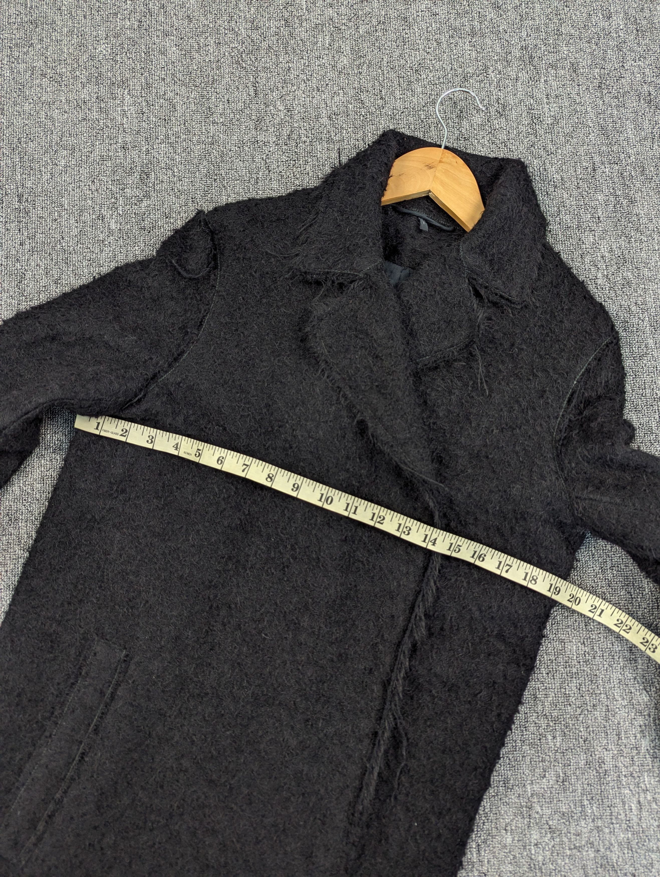 Helmut Lang Helmut Lang 'Shaggy' Long Coat-Black Size S Size US S / EU 44-46 / 1 - 17 Thumbnail