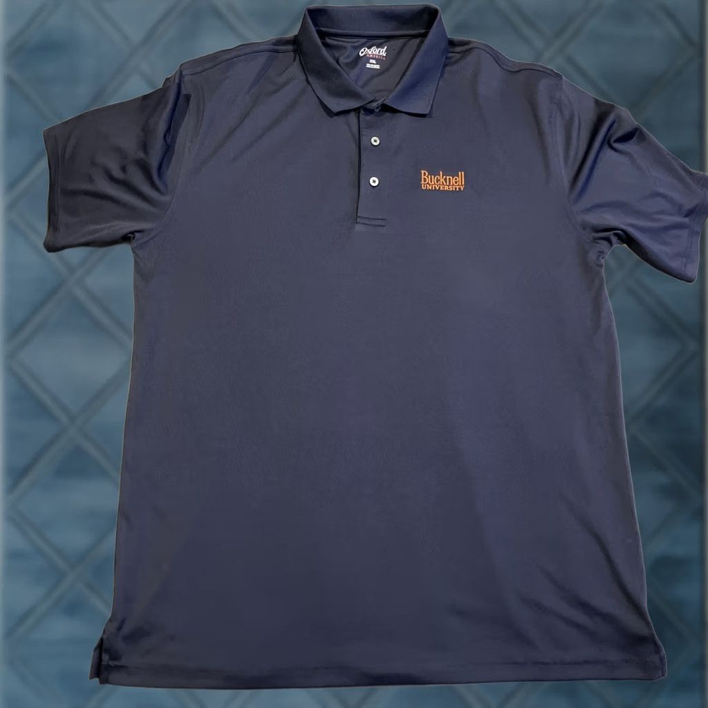 Vintage Oxford Golf Polo Shirt Navy Bucknell University Men 2XL Short Sleeve Polo Golf University Blue T-Shirt not? Size US XXL / EU 58 / 5 - 1 Thumbnail
