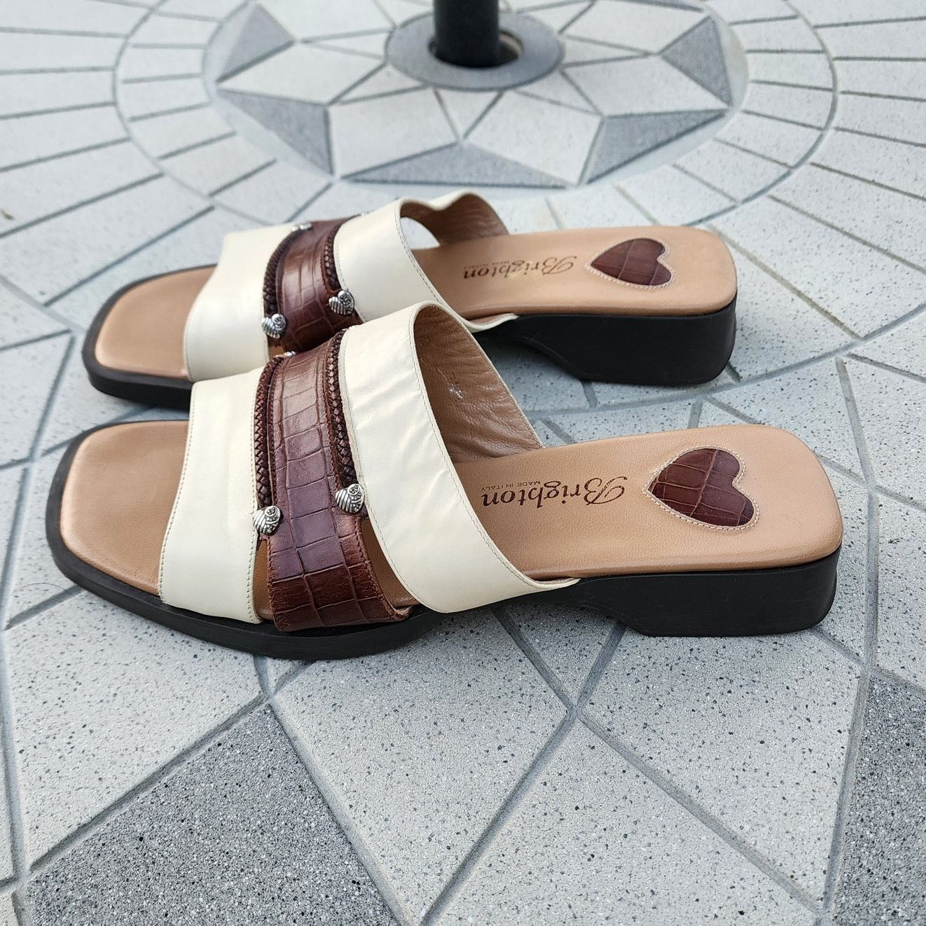 Brighton Brighton Billie Open Toe Slide Leather Sandals 7.5 Size US 7.5 / IT 37.5 - 8 Thumbnail