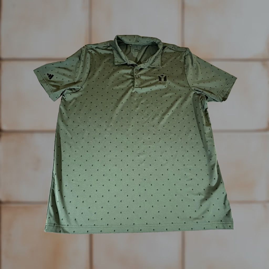 Adidas Adidas Golf Polo Shirts Mens XL Green Tree Print Polo Shirt Short Sleeve Performance Polo Size US XL / EU 56 / 4 - 1 Thumbnail