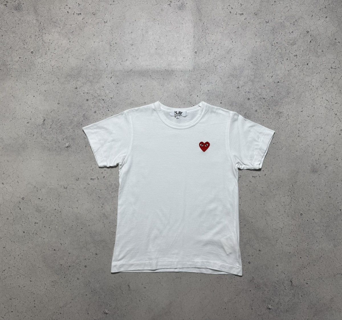 Comme des Garcons PLAY Comme Des Garcons CDG Play Luxury Women’s White T-Shirt Size L / US 10 / IT 46 - 2 Thumbnail