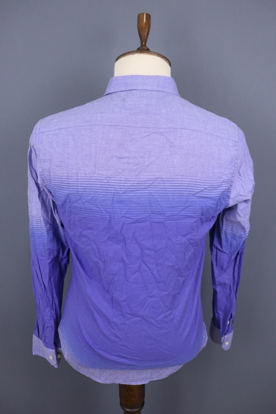 Lacoste Lacoste Slim Fit Regular Fit Blue Striped Up Shirt Size 43 Size US M / EU 48-50 / 2 - 8 Thumbnail