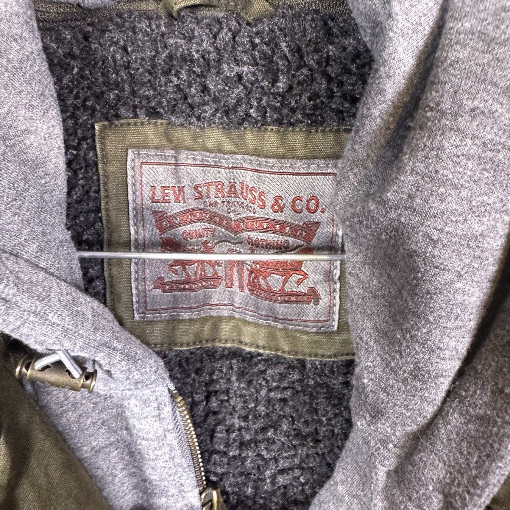 Levi's Levi’s Trucker Jacket Mens S Sherpa Hooded Canvas Utility Military Field Chore Jacket Size US S / EU 44-46 / 1 - 6 Thumbnail