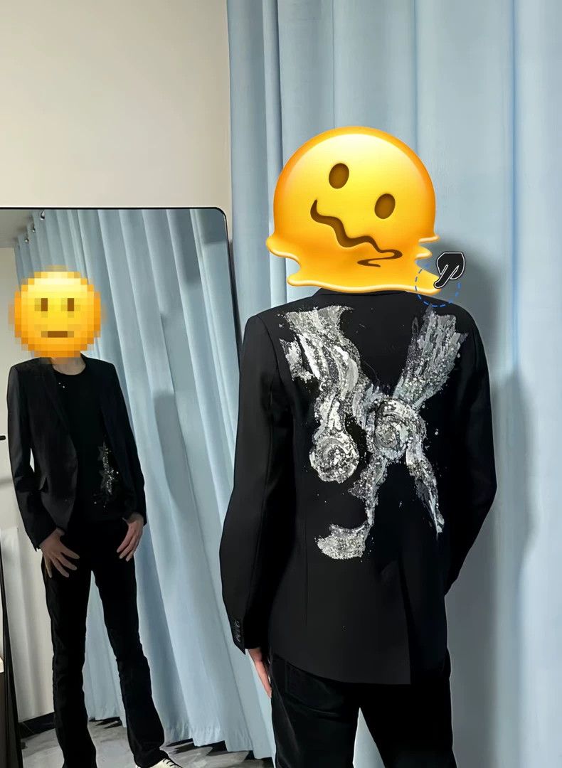 Saint Laurent Paris Saint laurent paris 15ss Scale Crystal Diamond Dayi blazer Size 46R - 1 Thumbnail