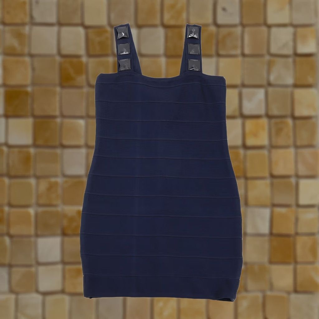 Alice + Olivia Alice + Olivia Dress Sleeveless Body Con Navy Straps Square Neck Party Cocktail Womens M Size M / US 6-8 / IT 42-44 - 1 Thumbnail