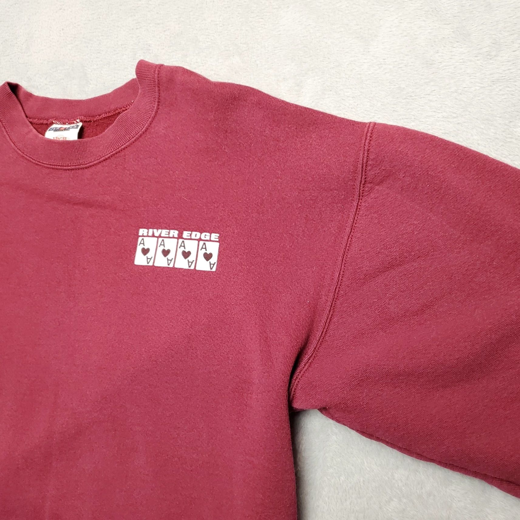 Jerzees VINTAGE Montana Sweashirt Mens L Red Rivers Edge Casino Alberton Fleece Sweatshirt Shirt Wool? Size US L / EU 52-54 / 3 - 5 Thumbnail