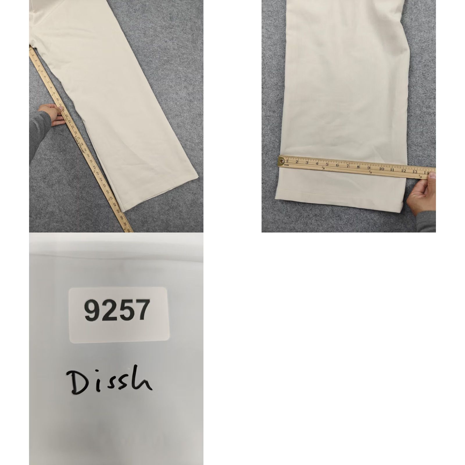 Vintage DISSH Dress Womens 10 Beige Pants Twill Wide Leg Pleated Stretch Lined Career Size 32" / US 10 / IT 46 - 9 Thumbnail