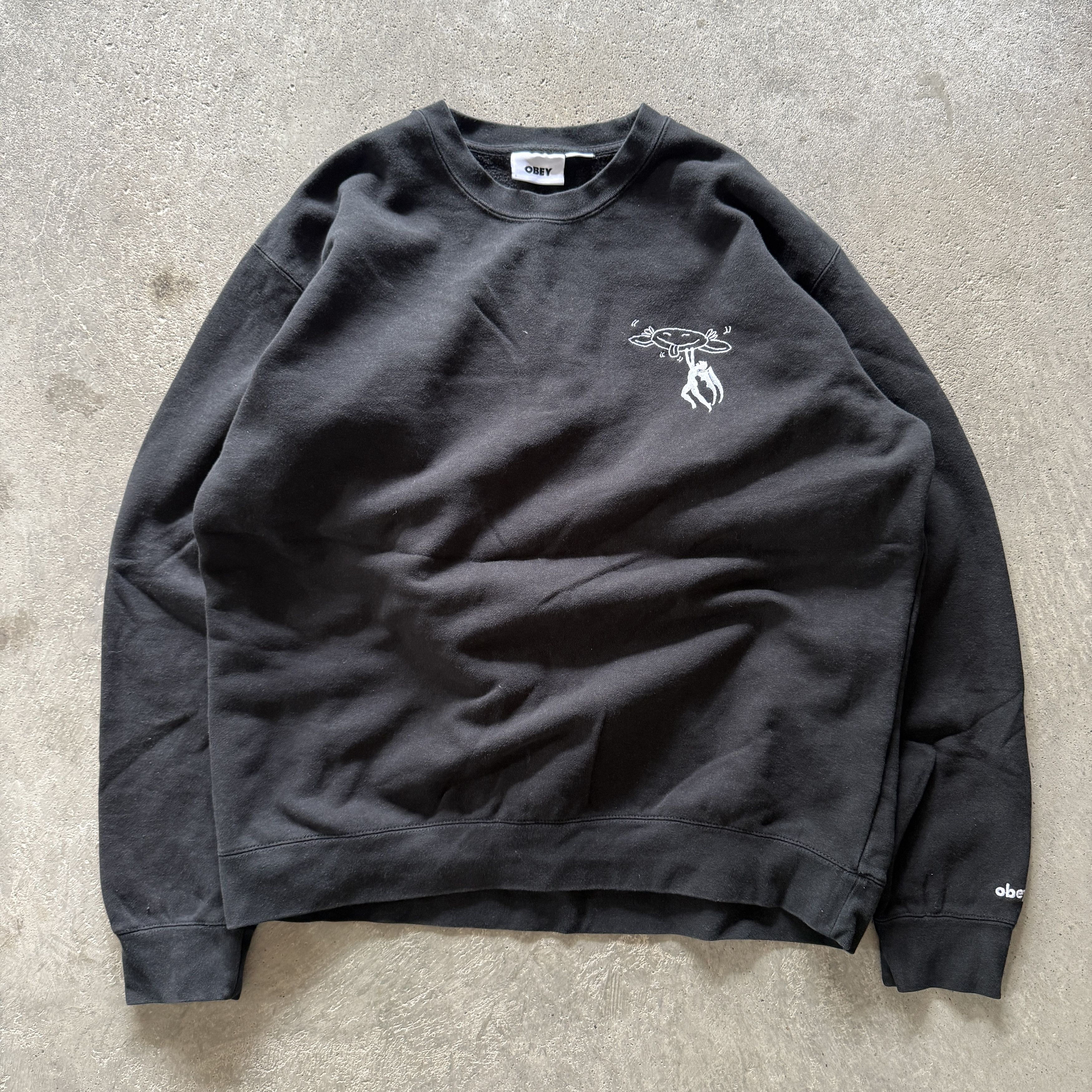 Obey vintage y2k obey black graphic sweatshirt Size US XL / EU 56 / 4 - 2 Thumbnail